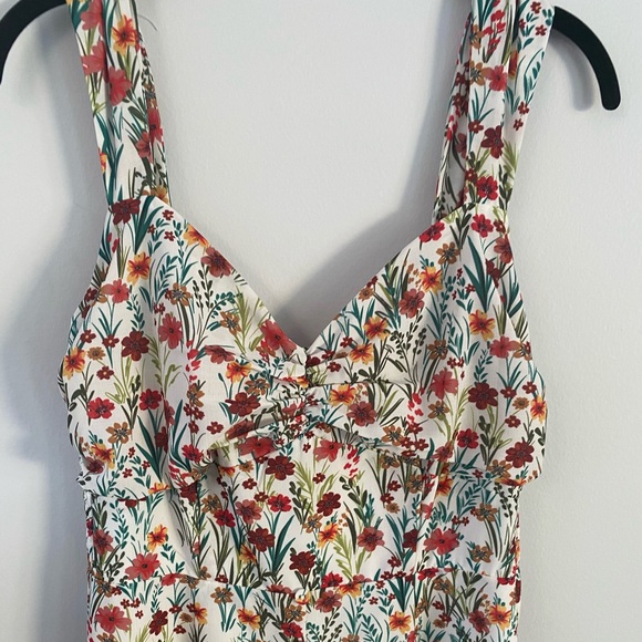 LOST + WANDER floral summer slit dress M - Picture 4 of 10